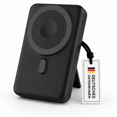 Produktbild von Powerbank für iPhone und Smartphone mit MagSafe Magnet und Handyhalter 10.000 mAh