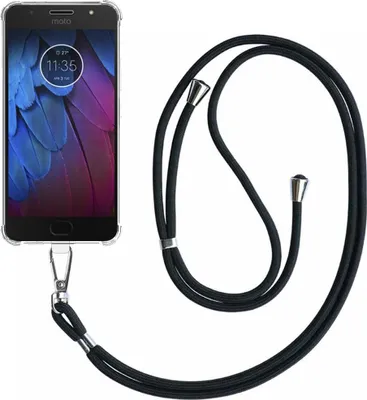 Image de Housse de téléphone pour Motorola
  Moto G5s Transparent Antichoc avec Lanière Universelle Détachable -
  Housse silicone antichoc avec dragonne - Smartphonics
