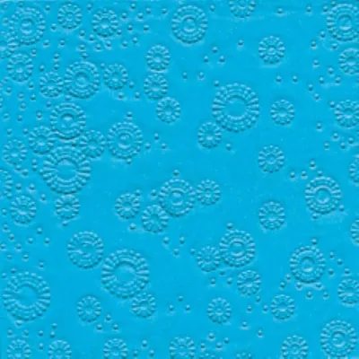Produktbild von 16 COCKTAIL SERVIETTEN 25x25cm. MOMENTS, geprägt. blau AQUA
