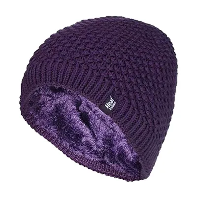 Produktbild von Heat Holders Winter Strickmütze Damen | Warm Beanie Mütze Stricken Fleecefutter