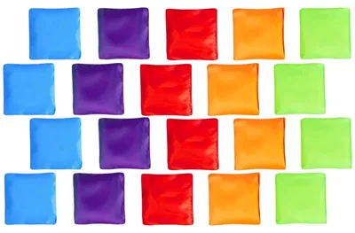 20 Cornhole-Taschen, 7x7 cm, Wurfspiel für Kinder, Segeltuch