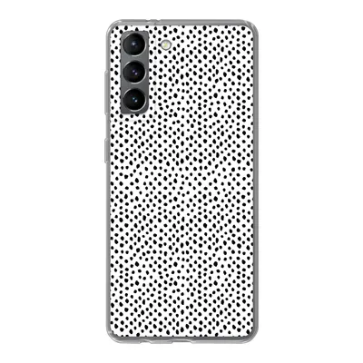 Produktbild von MuchoWow® Handyhülle Schutzhülle Hülle für Samsung Galaxy S21 Polka dots - Schwarz - Weiß Silikon Softcase Handy Hülle - Softcase