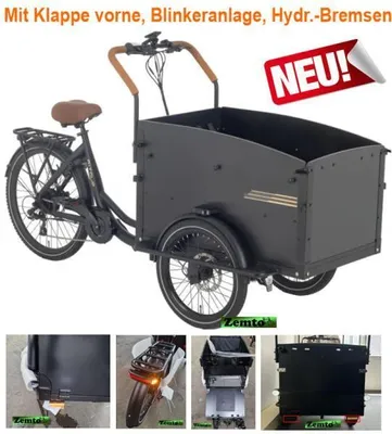 Produktbild von Elektro Lastenrad Aitour 7 Gang mit Klappe vorne, Blinkeranlage & Hyd.- Bremsen