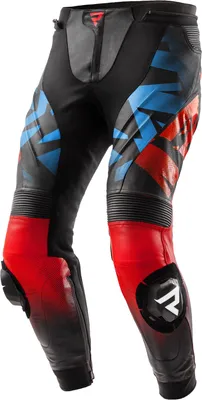 Produktbild von Rebelhorn Inferno  Motorrad Lederhose, schwarz/blau/weiß/rot, 50