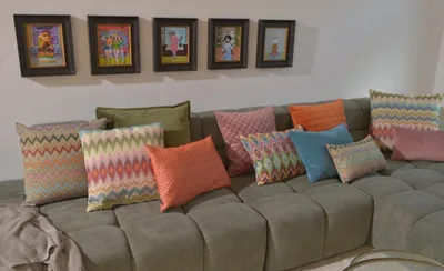 Produktbild von H.O.C.K. Esra Dekokissen 60x40cm multicolor boho