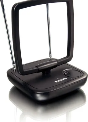 A black Philips antenna is shown against a white background.