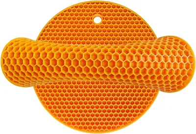 Imagen del producto de Juego de dos posavasos de silicona, resistentes al calor hasta 500°C, de 18 cm de diámetro, para la cocina