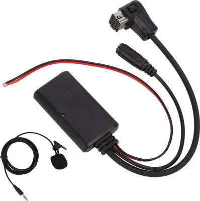 Image de Câble audio Bluetooth Adaptateur d'entrée stéréo AUX avec microphone Remplacement pour Pionner P99 P01