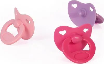 Immagine prodotto di Bayer Design 79104AA Set succhietto 3 colori per bambole, rosa/viola