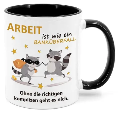 Productafbeelding van Koffiemok, 350 ml, keramiek, met de tekst "Ook met 40 nog een flinke bij", aan beide zijden bedrukt, voor dames