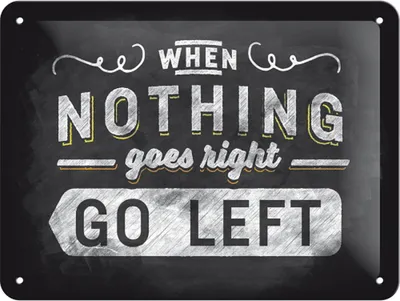 Produktbild von Nostalgic-Art - Blechschild 15x20 cm - Word Up - Go Left