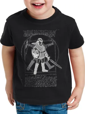 Produktbild von style3 Vitruvianischer Link Kinder T-Shirt snes legend