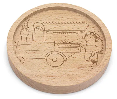 Produktbild von Mr. & Mrs. Panda kaffee untersetzer Igel Maronen - Transparent - Geschenk, Bierdeckel, Coaster, Weihnachtsmarkt, gläseruntersetzer, Duft, Holz, Glas-Untersetzer