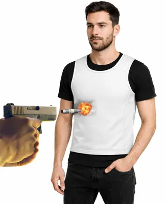 Immagine prodotto di Vesta antiproiettile, NIJ IIIA 9 mm / .44 Magnum, livello di protezione avanzato, comfort ottimizzato, taglia M-L, bianco