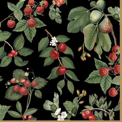 Immagine prodotto di 20 tovaglioli Orchard - Frutti rossi del giardino 33x33cm