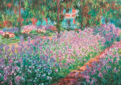 Immagine prodotto di Monet, Claude - Il giardino di Giverny - Stampa artistica, dimensioni 91,5 x 61 cm