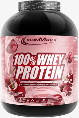 Produktbild von IronMaxx 100% Whey Protein - 2350g-Dose Kirsche-Joghurt