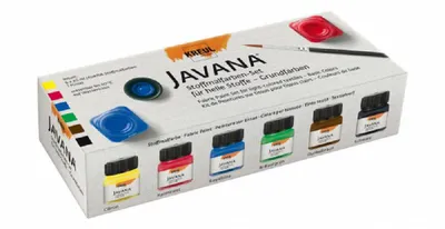 Immagine prodotto di KREUL Vernice tessile JAVANA, set di colori base, 6 x 20 ml