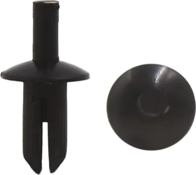 Produktbild von 50 Stück 5 mm Durchmesser Loch Kunststoffnieten Spritzschutz Befestigungsclips Schwarz