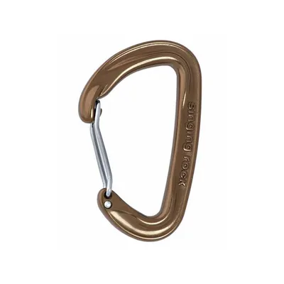 Karabiner Vision Bent/Straight von Singing Rock; braun; für Klettern geeignet.