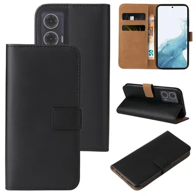 Produktbild von Handyhülle für Motorola Moto G35 5G Klapphülle Bookcase Flip Cover Hülle Handy Tasche Etui Farbe: Schwarz