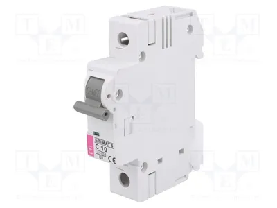 Image de 1 x Pôle : 1 N : 10A, Norme DIN 230/400VAC, Caractéristique : C, ETIMAT 6 : 1P C10, Protection contre les surintensités
