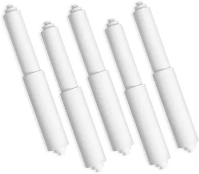 Obrázek produktu pro Sada držáků na toaletní papír s pružinovým mechanismem a plastovým povrchem – 5 kusů