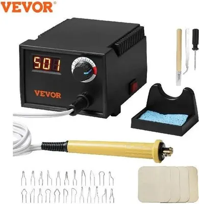 Produktbild von Holzbearbeitung Werkzeug Set schwarz 200-700° mit Zubehör