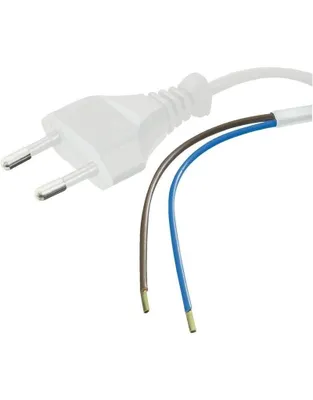 Produktbild von Stromkabel mit Stecker - 1,5 Meter - 2-polig - 230V - Weiß