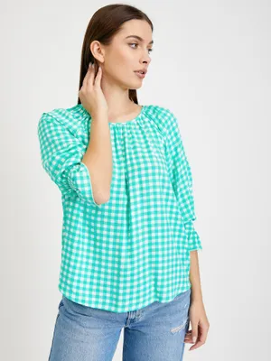 Produktbild von Orsay Hellgrüne Bluse mit Karomuster DP-3474841__S