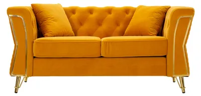 Produktbild von Sofa Divano 162 x 76 x 83 cm Eukalyptus Pinie Sperrholz Metall Polyester Orange