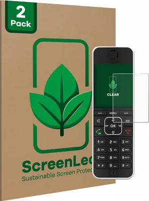 Produktbild von 2x ScreenLeaf Schutzfolie für AVM Fritz!Fon C6 Black nachhaltiger Displayschutz Display Schutz Folie Klar Transparent