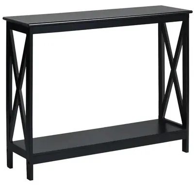 Image de Table console industrielle étroite avec 2 niveaux