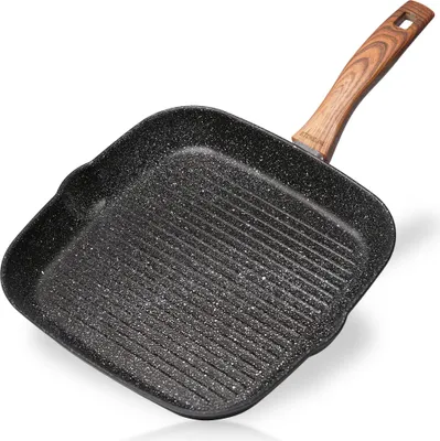 Produktbild von STONELINE® Back to Nature Grillpfanne 28 cm | ohne Deckel - Holzoptik