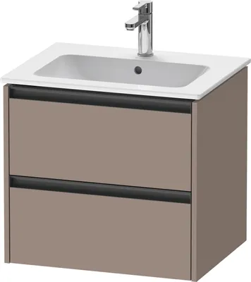Produktbild von Duravit Ketho.2 Wastafelonderkast 61x48x55 cm Mat Basalt