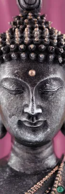 Obrázek produktu pro Buddhismus Art Print Picture - Buddha Statue Pink (158 x 53 cm)