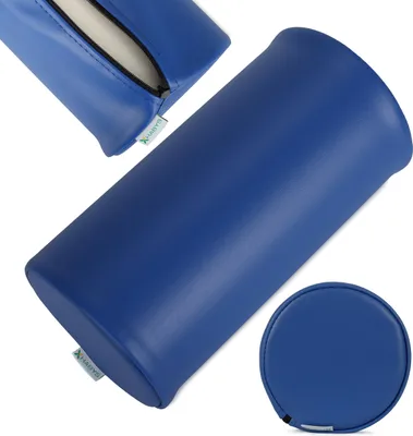 Obrázek produktu pro Habys polohovací válec, plný válec, krční polštář, polohovací polštář, krční válec, kolenní válec pro masáže a terapii, fitness válec, 15x30cm námořnická modř
