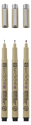 Produktbild von Sakura Pigma Micron, Schwarz, Rund, Sichtverpackung, 3 Stück(e)