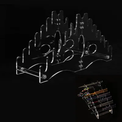 Messerständer Acryl für 12 Taschenmesser, transparent