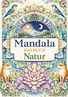 Produktbild von Malbuch: 37 einzigartige Natur-Mandalas im A4-Format für Anfänger & Fortgeschrittene