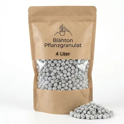 Imagen del producto de Granulado de leca de color blanco, de 4 litros, para plantas de interior