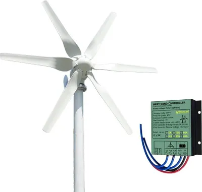 Image de Générateur éolien, puissance 3000W, fonctionnement silencieux, avec contrôleur MPPT, 3000W, 24V