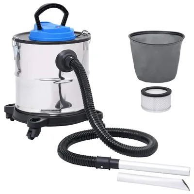 Image de Vidaxl -Asche -Staubreiniger mit HEPA -Filter 1200 W 20 l Edelstahl