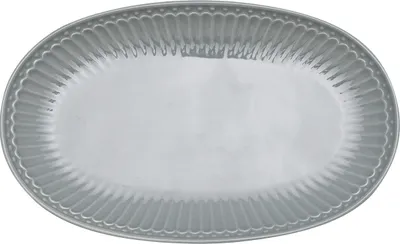 Produktbild von Greengate Alice Teller oval stone grey 23 cm
