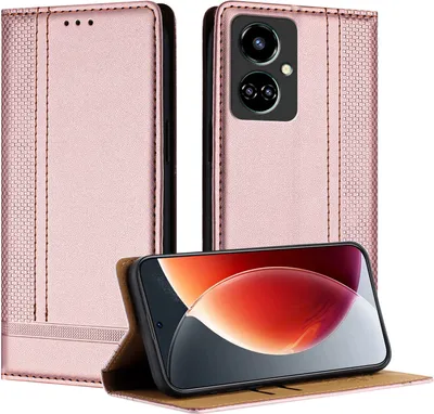 Produktbild von Handyhülle für Tecno Camon 19 / Camon 19 Pro 5G Leder Flip Klappbare Schutzhülle mit Standfunktion Pink