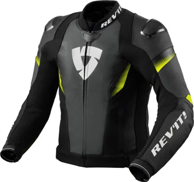 Produktbild von Revit Control perforierte Motorrad Lederjacke, schwarz/gelb, 54