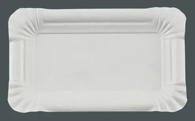 Produktbild von 1000 Pappteller rechteckig 9 x 15 cm, weiß