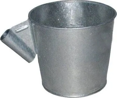 Produktbild von Verzinkte Schöpfkelle 7 Liter, Ø 23 cm, ohne Griff, für Gülle und Gruben