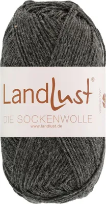 Produktbild von Lana Grossa - Landlust die Sockenwolle 50g Mélange 1606 anthrazit meliert