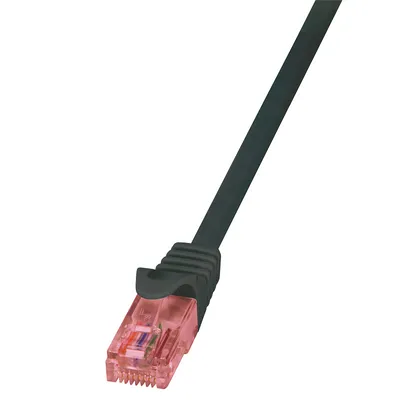 Obrázok produktu pre LogiLink Cat.6 U/UTP, 0.5m, 0,5 m, Cat6, U/UTP (UTP), RJ-45, RJ-45, Čierna